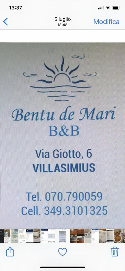 B&B Bentu De Mari Вилласимиус Экстерьер фото